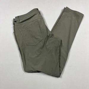 Lululemon ABC Slim Fit Green Casual Chino Lightweight Pants Mens W34 L33 - Picture 1 of 16