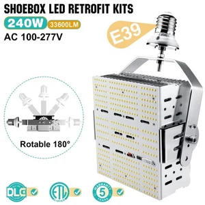 240W Shoebox Replacing LED Light Kits Commercial Fixture Tennis Courts Lighting - Picture 1 of 11