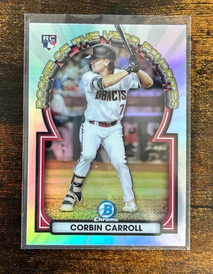 2023 Bowman Chrome Corbin Carroll ROYF-1 Rookie of the Year Favorites RC - Image 1 of 2