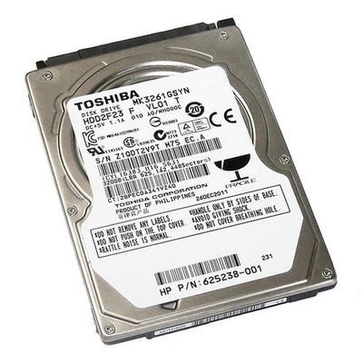 Hard Disk HDD 320GB SATA 2.5" Notebook Toshiba MK3261GSYN Laptop Refurbished - Image 1 of 3