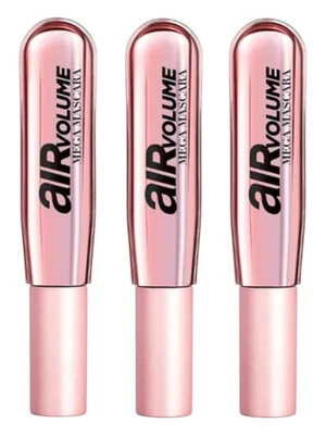 L'Oreal Air Volume Mega Mascara Black 0.31oz/9.4ml - Made in Italy - Pack of 3 - Image 1 of 4