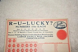 LOCHBRETT 20ER JAHRE JACOBS CANDY CO. - Bild 1 von 2