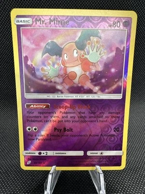 2019 POKEMON TEAM UP MR MIME 66/181 REVERSE HOLO (RARE) LP 0408#213 - Image 1 of 2