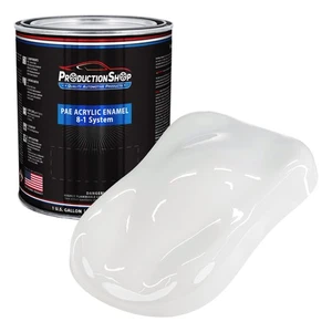ProductionShop 1 Gallon High Gloss Super White Acrylic Enamel Auto Paint - Picture 1 of 1