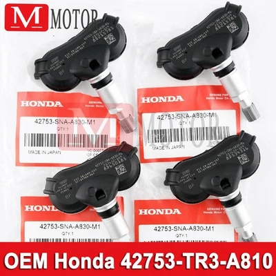 4X GENUINE OEM Tire Pressure Sensor TPMS 42753-TR3-A810 For Honda Civic Odyssey - Image 1 of 4