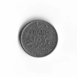 1972 France - ½ Franc - 192 - Nickel - 4.5g - Picture 1 of 2