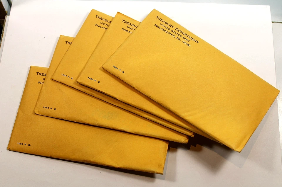 Lot of 5, 1964 Silver Proof Sets - Unopened Envelopes !! - Image 1 of 1