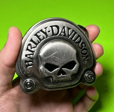 Harley Davidson Motocicleta Calavera Arte Hebilla Cinturón 2007 RARO Excelente Estado Foto 1 de 4