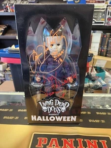 Michael Myers Signed by 2  Living Dead Doll Mezco James Jude Courtney / Creator - Picture 1 of 5