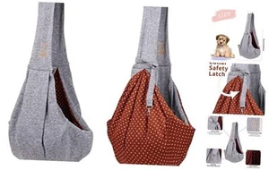 Small Dog Cat Sling Carrier,Hands Free Reversible Pet Carriers Bag,Pet Carrier - Picture 1 of 8