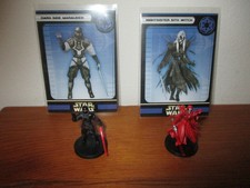 2005 Star Wars Miniatures NIGHTSISTER SITH WITCH #39 & DARK SIDE MARAUDER wCardS