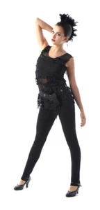 Child Medium Dance Costume w/Feather Mohawk Included! Jazz Tap ADDICTED 2 LOVE - Picture 1 of 3