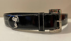 ICEBERG Womens Vintage Made in Italy Snoopy Peanuts  Leather Belt Extra Small XS