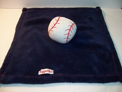 Manta de seguridad - Oso resistente - Borde azul marino / rojo - Deportes béisbol Lovey en muy buena condición Foto 1 de 3