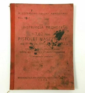 ORIGINAL VINTAGE BUCH PPS-41 PPSH-43 7,62mm MASCHINENGEWEHR POLNISCHE ARMEE POLEN WP - Bild 1 von 7
