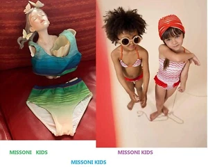 MISSONI KINDER ORNG LBL PRÄCHTIGER 2-TEILIGER BADEANZUG VIBRANT ADORABLE 4: FERTIG SET WOW! - Bild 1 von 9