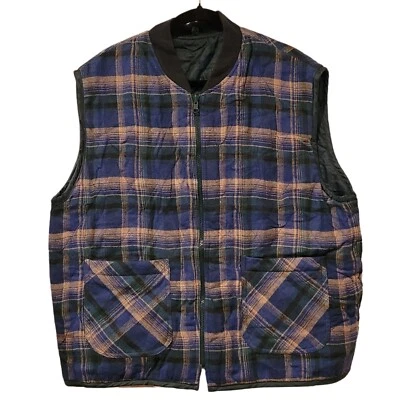 Chaleco de Caza Acolchado y Franela Reversible Retro/Vintage Años 80, Para Hombre Talla L/XL Foto 1 de 4