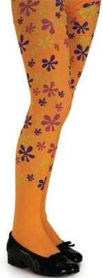 Naranja Flower Power Medias Hippie Vestido Elegante Halloween Niño Disfraz Accesorio Foto 1 de 2