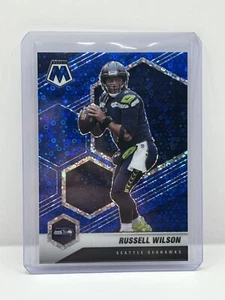 2021 Panini Mosaic - No Huddle Mosaic Blue Prizm #179 Russell Wilson /75 - Bild 1 von 3