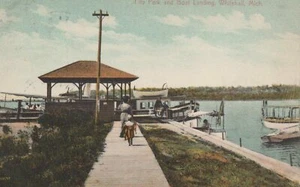 City Park & Boat Landing - Whitehall, Michigan - posted litho - Picture 1 of 3