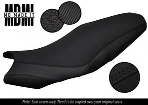 FITS KAWASAKI ER6N 650 09-12 DUAL CUSTOM GRIP VINYL SEAT COVER BLACK - Picture 1 of 5