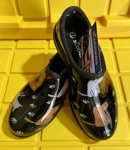 Sloggers Clog Regen Garten Schuhe Hunde mit Pfotenabdrücken Slipper Damengröße 8 neu - Bild 1 von 13