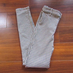 GARAGE ~ Size P/S ~ Mini Check Stream-Lined Poicketless Slim Cut Ankle Pants a73 - Picture 1 of 4