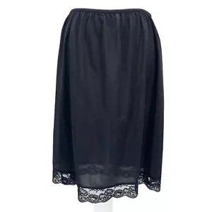 Blair VTG 80s Black Half Slip Lace Hem Women’s Size XXL ( more like an XL) Nylon - Picture 1 of 7