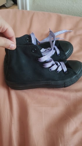 Top alti Converse per ragazze taglia 1 tutti neri