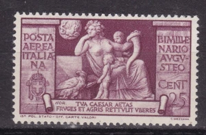 REGNO NUOVO MA LINGUELLATO * POSTA AEREA AUGUSTO LIRE 0.25 - Foto 1 di 1