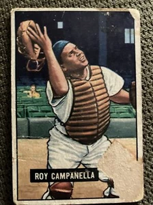 1951 Bowman Set-Break # 31 Roy Campanella LOW GRADE (crease) - Picture 1 of 2
