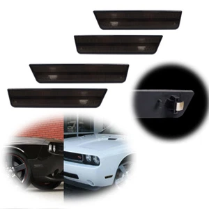 For Dodge Challenger 2008-2014 Smoked Lens OE LED Side Marker Fender Light 4PCS - Picture 1 of 7
