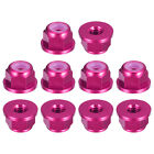 Nylon Insert Hex Lock Nuts, 10Pcs - M3 X 0.5Mm Aluminum Alloy (Pink)