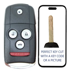 KEY CUT + Remote Key For 2008 - 2013 Honda Accord Coupe CR-V FIT MLBHLIK-1T - Picture 1 of 6