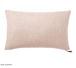 $89 NWT POTTERY BARN Belgian Linen 16x26 Lumbar Pillow Cover Rose SOLD OUT COLOR - Picture 1 of 12