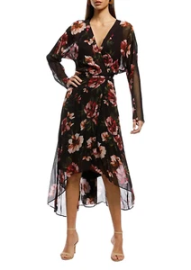 Ginger & Smart Pink Floral Wrap Dress Size 10 AU Women’s Dress - Picture 1 of 5