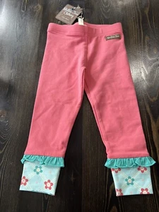 Pantalone Matilda Jane rosa bambina taglia 2 con volant vero e fondo floreale nuovo con etichetta - Foto 1 di 12