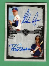 2017 TOPPS MUSEUM COLLECTION NOLAN RYAN ROD CAREW DUAL AUTO 2/15 ANGELS