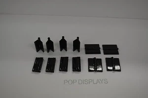 ACRYLIC PLASTIC HINGES BLACK ACRYL-HINGE SET OF 90 - - Picture 1 of 3