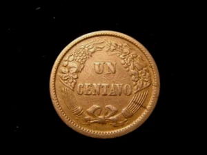 PERU. UN CENTAVO 1863. KM 187.1.   Nice! - Picture 1 of 2