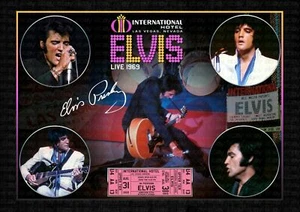 ELVIS PRESLEY - Elvis Las Vegas 1969 - SIGNED ORIGINAL A2 POSTER PRINT - Picture 1 of 4