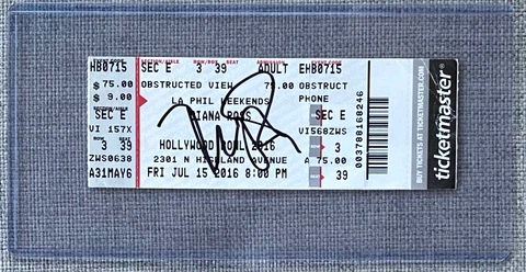 Tracee Ellis Ross Signed In Person Diana Ross 2016 Ticketmaster Ticket Stub RARE Cover