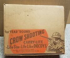 VINTAGE Carry Lite Crow Shooting Kit Decoys with Owl in Box