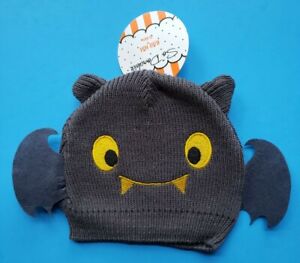 Infant Halloween Bat Costume Knit Hat Size 0-6 Months  NWT Cotton