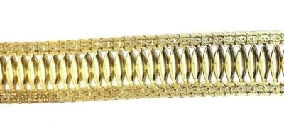 PULSERA AURAFINA SÚPER ANCHA, ELEGANTE, 18,5 mm / 7,25 pulgadas de largo, oro amarillo 14k. Foto 1 de 4