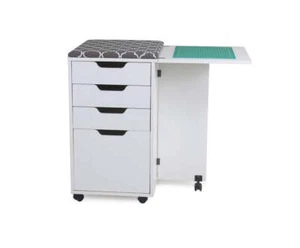 Flecha Costura Canguro Kiwi Costura Bordado Gabinete Con Ruedas Blanco Ceniza K7111 - Imagen 1 de 3