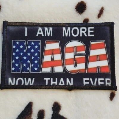 Trump Maga Hat Patch Sublimation DYI Fabric Patch Glue Iron On Sew - Image 1 of 4