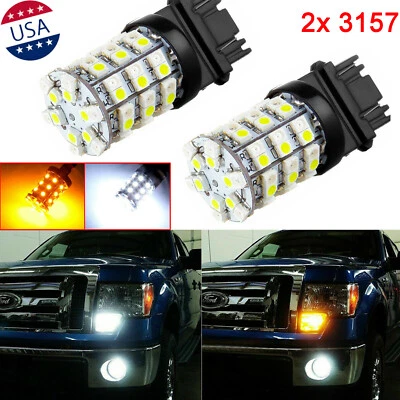 Switchback Front Turn Signal Light For Ford F-150 F-250 F350 2001-2014 LED Bulbs - Image 1 of 4