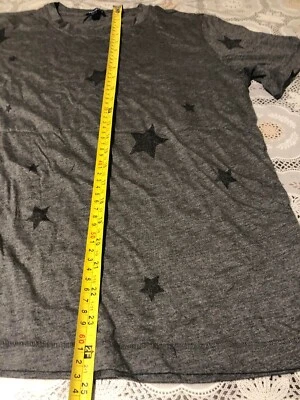 Blusa feminina SPLENDID manga curta algodão modal gola redonda tamanho M cinza - Imagem 1 de 4