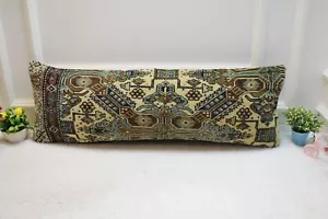 Ethnic design Pillow Case, 12x36 inc Lumbar Rug Pillow, Decorative Turkish Pillo - Picture 1 of 8